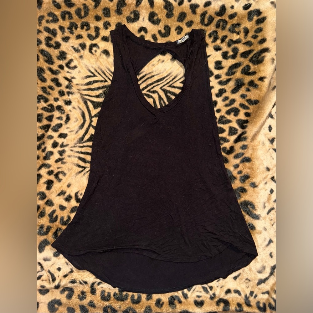 Lily Rose Black Cutout Tank Top